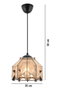 Opviq Jutta Jute Lámpara de Madera y Yute Color Camello